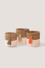 Artisan woven baskets (set of 3) Home Rose Buddha 