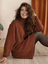 Astrid Caramel Sweater Knit Dress - Rose Buddha