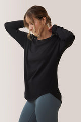 Cozy Long Sleeve Shirt Tops ROSE BUDDHA Total Eclipse X-Small 