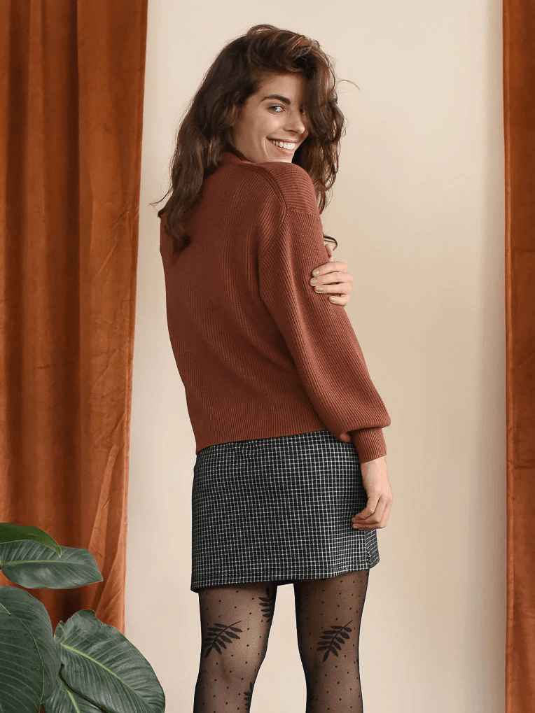 Norah Sweater Knit Top - Rose Buddha