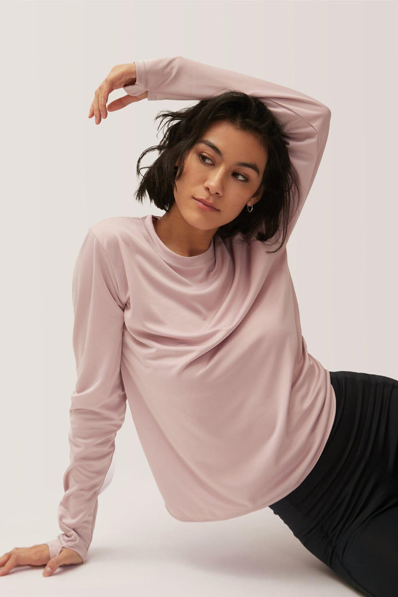 Long Sleeve No Brainer for sports, Mayflower, Pink, Rose Buddha